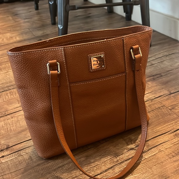 Dooney & Bourke Pebble Grain Lexington Small Leather Shopper, caramel - Picture 9 of 10